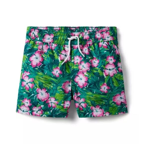 Janie and Jack Recycled Hibiscus Swim Truck Size 12/18 Months